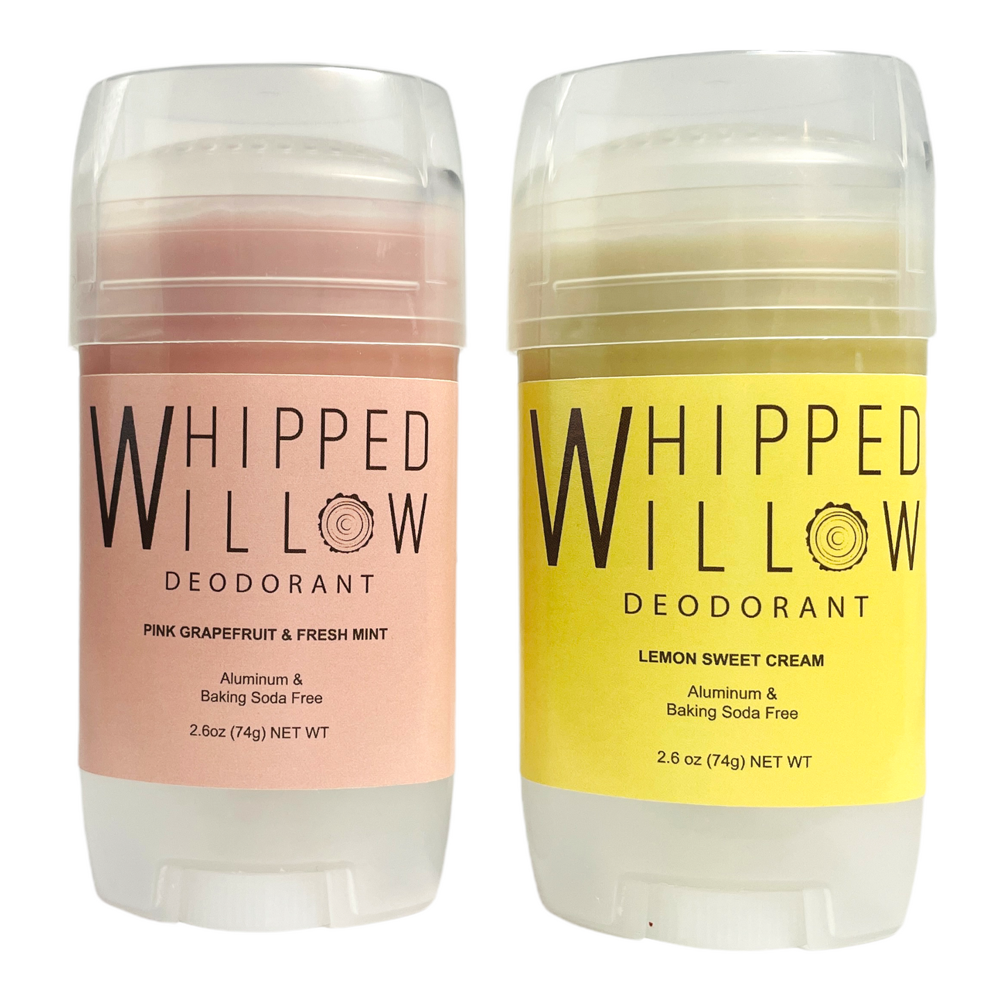 Whipped Willow Grapefruit Mint and Lemon deodorant sticks